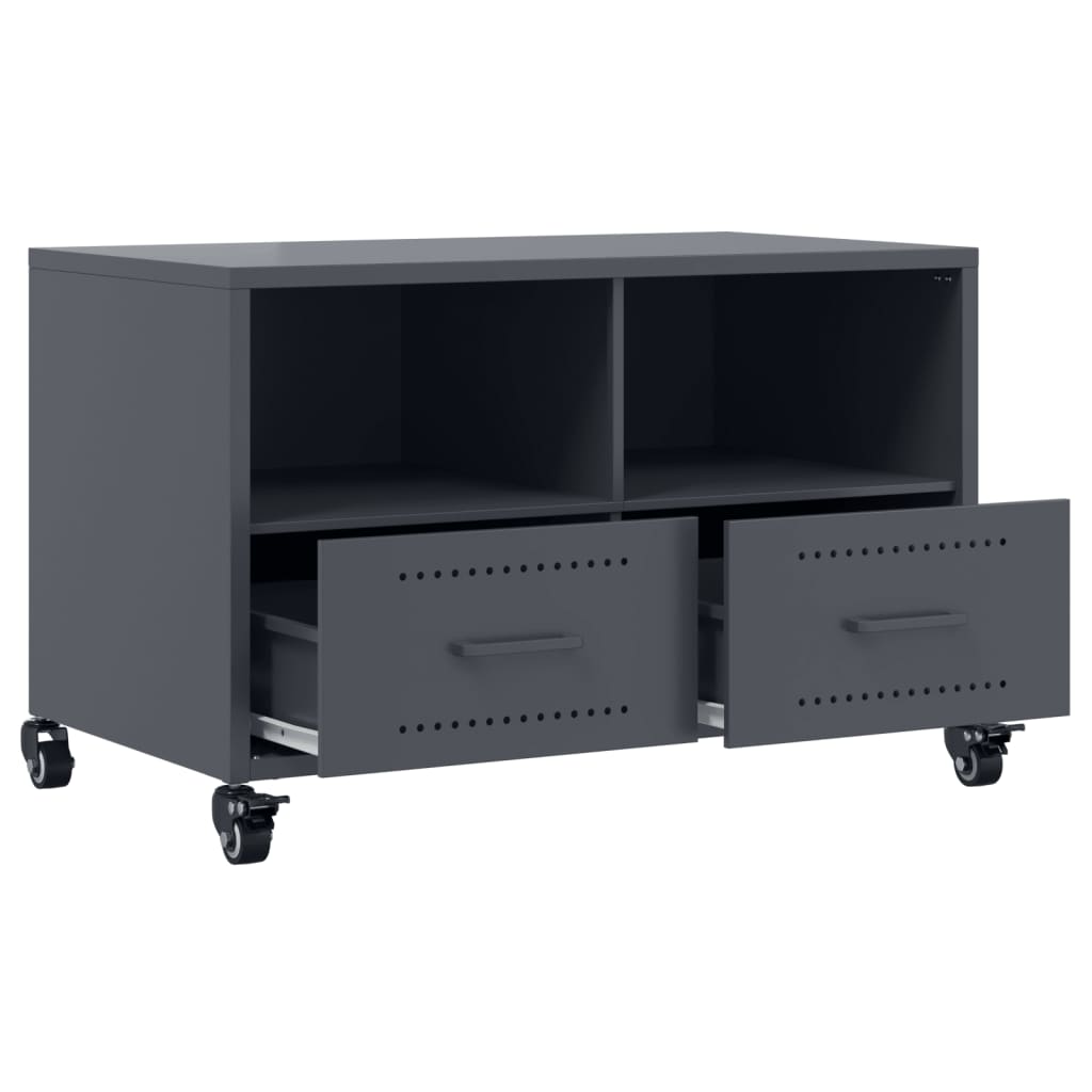 TV Stand Anthracite 68 x 39 x 43.5 cm Steel