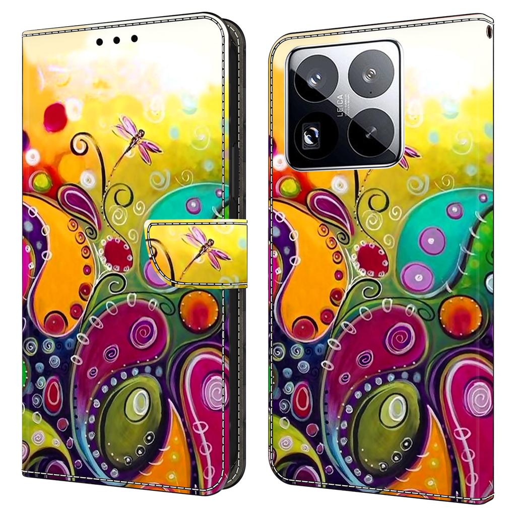 Pro Xiaomi 15 Pro Pouzdro PU Kožené Peněženkové Pouzdro na Telefon se Stojanem