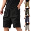 Men's Lightweight Summer Cargo Shorts Multi Pocket Casual Work Shorts Elastic Waist Outdoor Functional Short Pants for Men