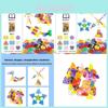 Geometrische Schneeflocken Puzzlebausteine für Kinder 3-6 Jahre Pädagogisches Konstruktionsspielzeug