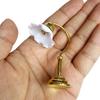 Bedroom White Table Lamp Miniature Furniture Model Doll Houses Accessory Realistic Lighting Toy Playset 1:12