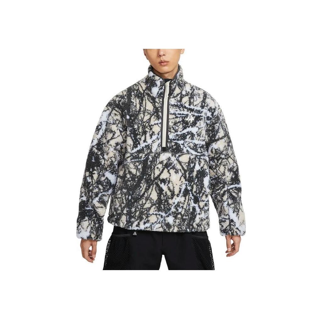 Nike ACG Therma-Fit Adv Canwell Glacier Fashion Soft Comfortable Stand Collar Versatile Fleece Jacket Men Jacket Light-Brown FZ8623-104