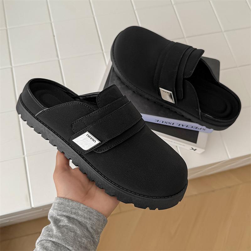 Men's Fashion Bag Head Slippers Trend High Quality Thick-soled Half-drag Sandal Casual Men Shoes Beach Slipper Zapatos De Hombre