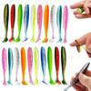 10pcs/Lot Fishing Lure T Tail Worm Soft Bait Jigging Wobblers Tackle Bass Pike Artificial Silicone Swimbait 55mm 70/90mm 120mm