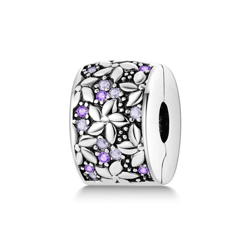 Copper Green Series Four-Leaved Clover Pendant Fine Beads Fit Original Bracelet Charms Women Jewelry