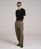 Sin And Lee Nocturnal Wide Pleated Wool Slacks Khaki