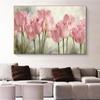 Classic Pink Tulip Flowers Canvas Painting Mural Poster Wall Art Bedroom Living Room Modern Decorative Painting