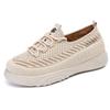 Winter Chunky Platform Sneakers for Women Warm Non-Slip Lace-Up Walking Shoes With Faux Fur Lining Workout Loafers Women's Comfortable Tennis Sneakers