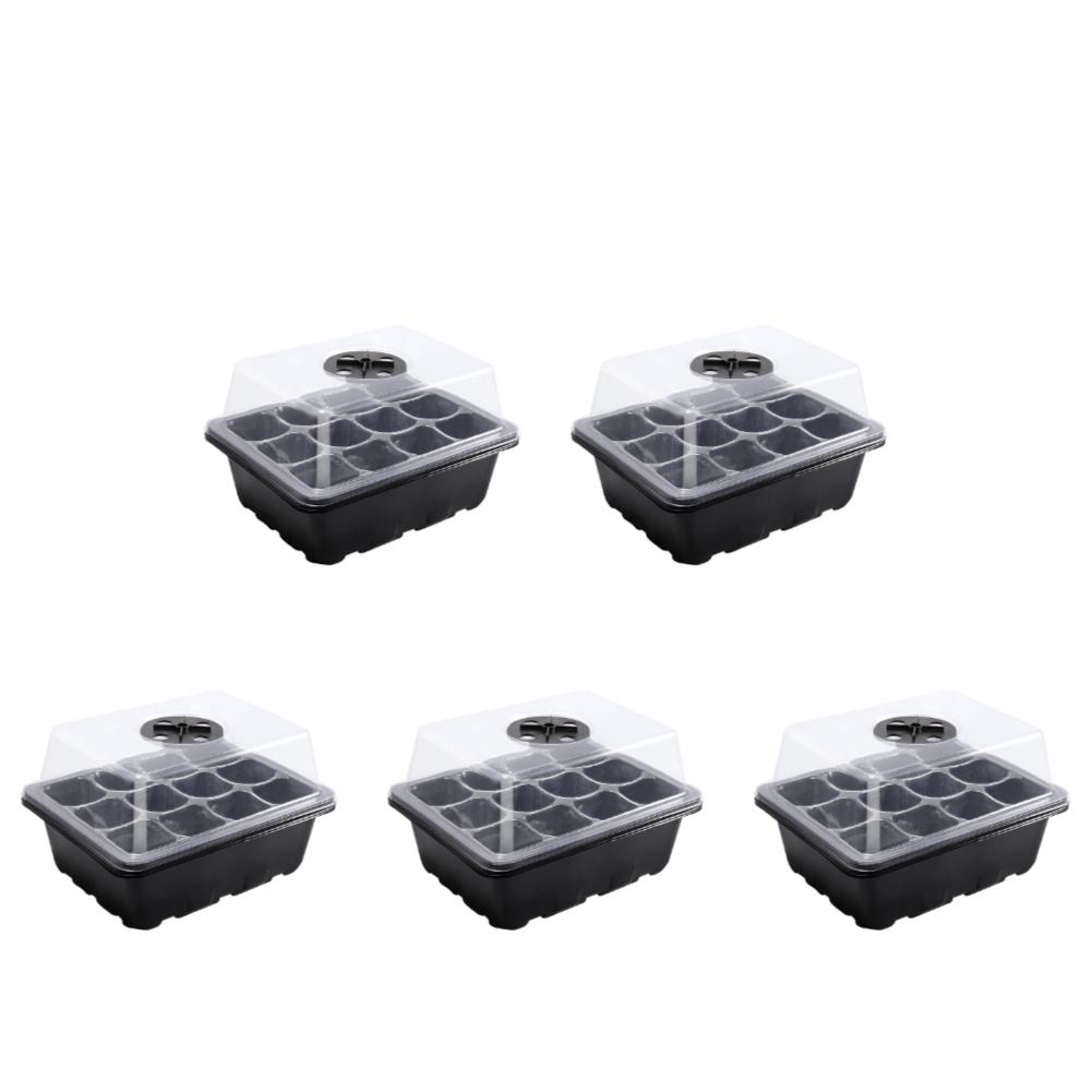 1-5Pcs 12 Hole Seedling Trays Plastics Plant Pots Grow Box for Hydroponics Growing System Indoors Gardening Sowing Tray Tools