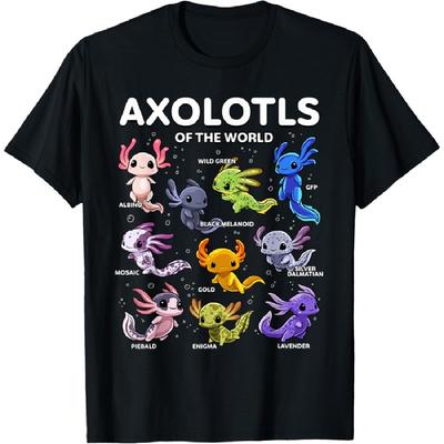 Axolotl Shirt Kawaii Axolotls of the World Axolotl Animals T-Shirt