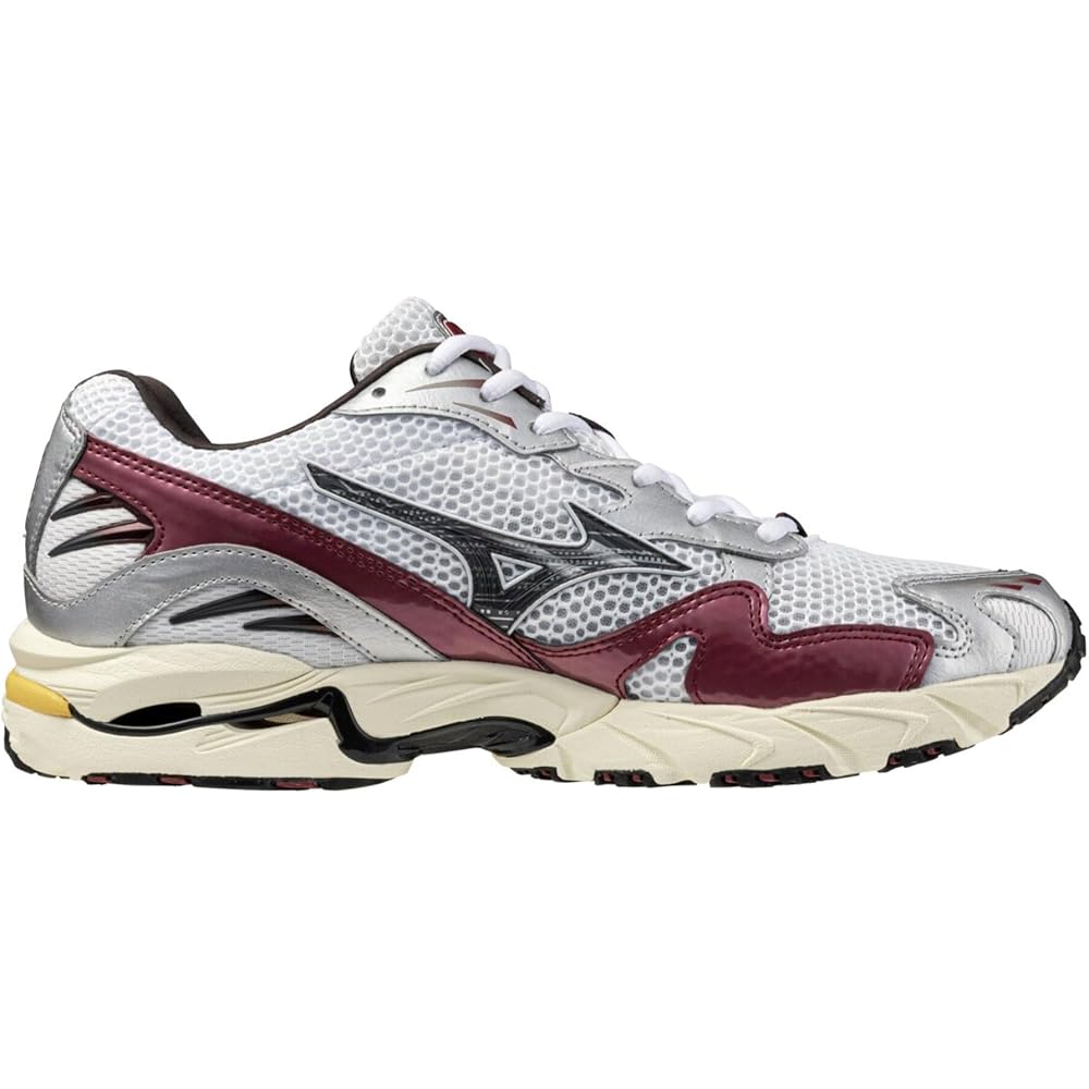 Mizuno Wave Rider 10 Sneakers White Black Wine Red 26.5 cm Athletic Footwear