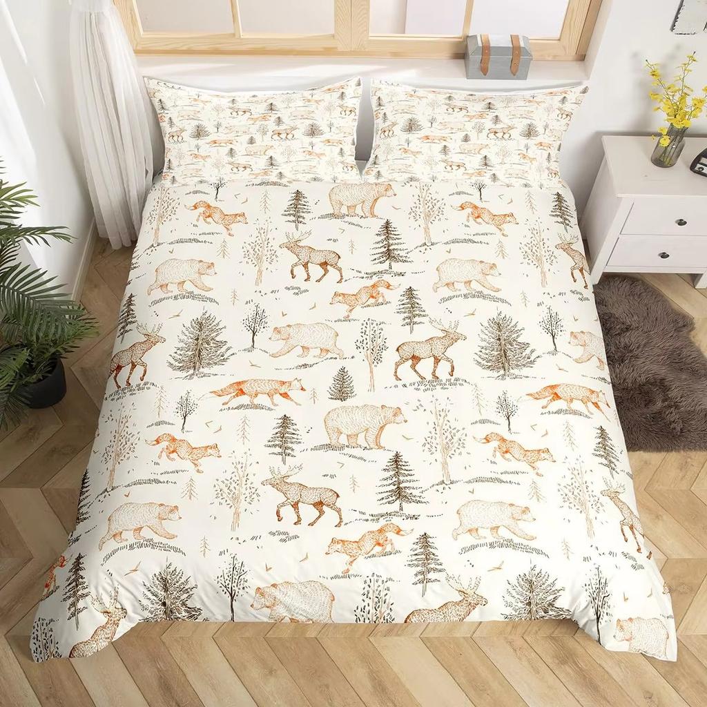 Cartoon Dinosaur Down Comforter Set Bedding Set 3-piece Duvet Cover Set