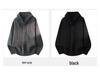 Men's Heavyweight Solid Color Knit Hooded Sweater - Loose Fit Casual Pullover for Autumn/Winter