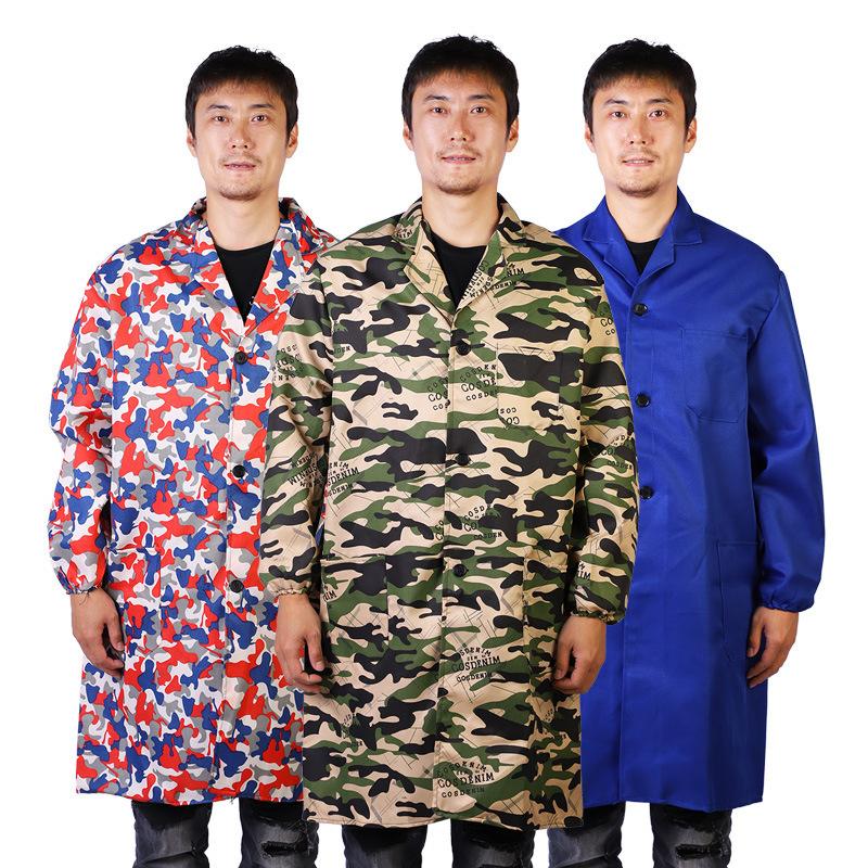 Camouflage Long Sleeve Lab Coat Unisex Work Uniform Advertising Printed Youth Factory Workshop Protective Outerwear Cotton Po...