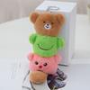 Adorable Plush Bear Keychain Soft And Cuddly Stuffed Toy Perfect For Gifts And Decorations