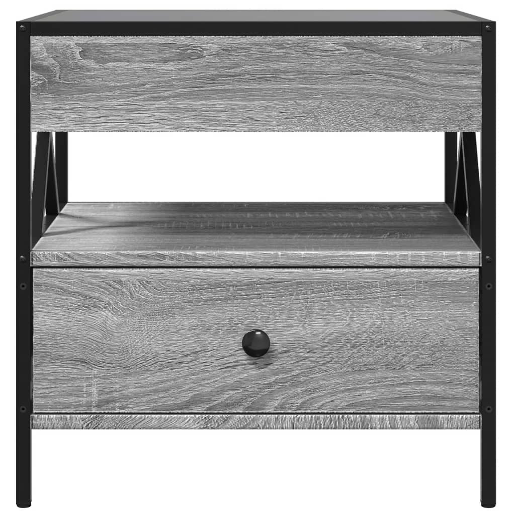 LED Infinity Coffee Table, Gray Sonoma Oak, 50x50x51 Cm