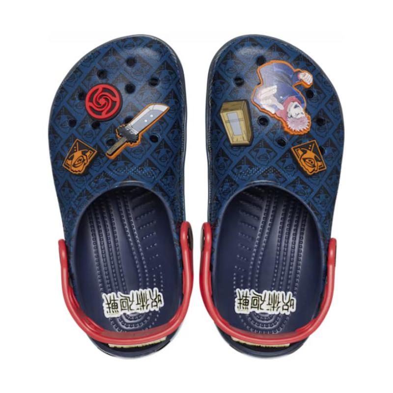 Crocs Round Toe Comfortable Anti-Kick Shock Absorbing Children's Sandals Blue Kids' Model