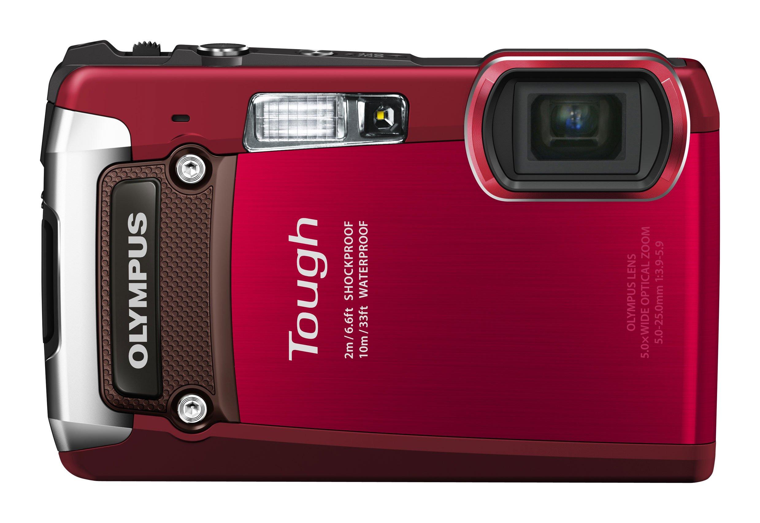

OLYMPUS Digital Camera Red 10m waterproof 2m drop and shock resistant low temperature resistant 100kg load capacity 12 million pixels CMOS 5x optical