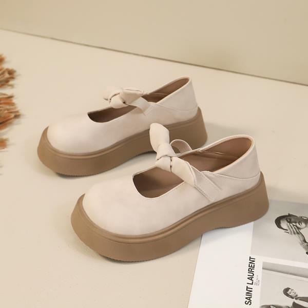 Fashion Shoes Woman 2025 All-Match Shallow Mouth Clogs Platform Bow-Knot Female Footwear Oxfords New Summer Creepers Butterfly Dress