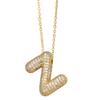 Alphabet 26 Letters Necklace Gold Color Women Sweater Chain Simple A-Z Letter Clavicle Chain  Daily