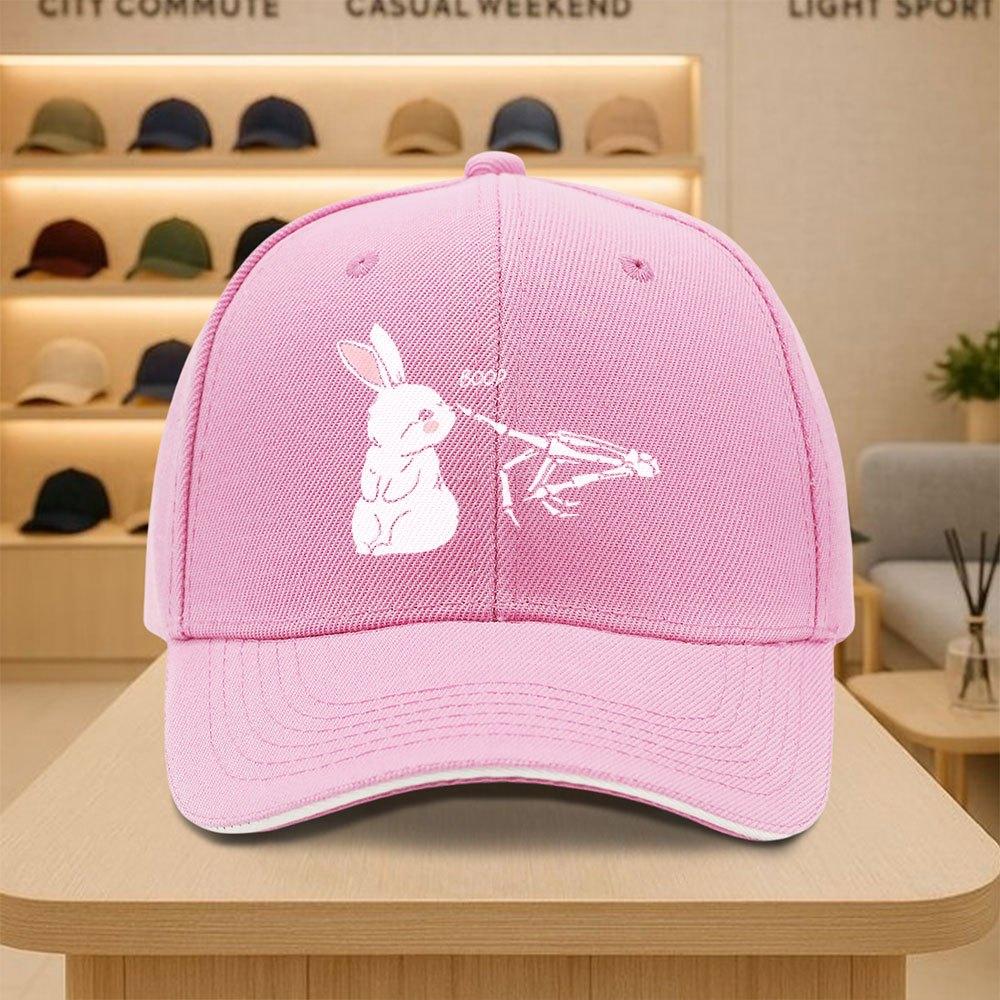 Goth Easter Rabbit Skeleton Boop Funny Graphic Baseball Cap Polyester Casual Adjustable Unisex Hat