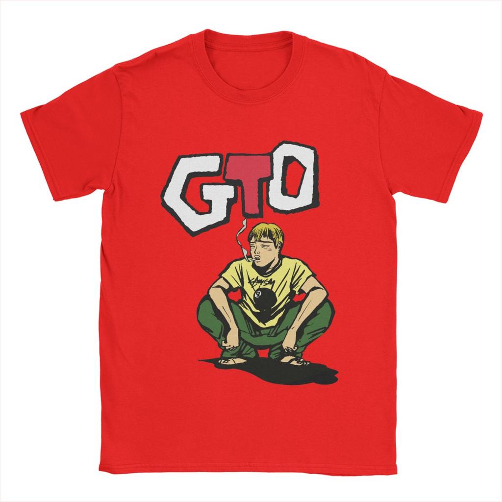 Men T-Shirts GTO Great Teacher Onizuka Humor Cotton Tee Shirt Short Sleeve T Shirt Round Collar Clothes Plus Size