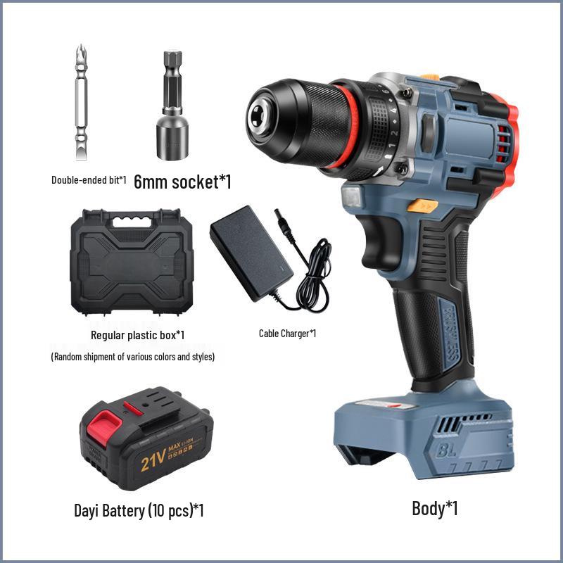 21V Brushless Lithium Handheld Drill and Electric Screwdriver Tool Set