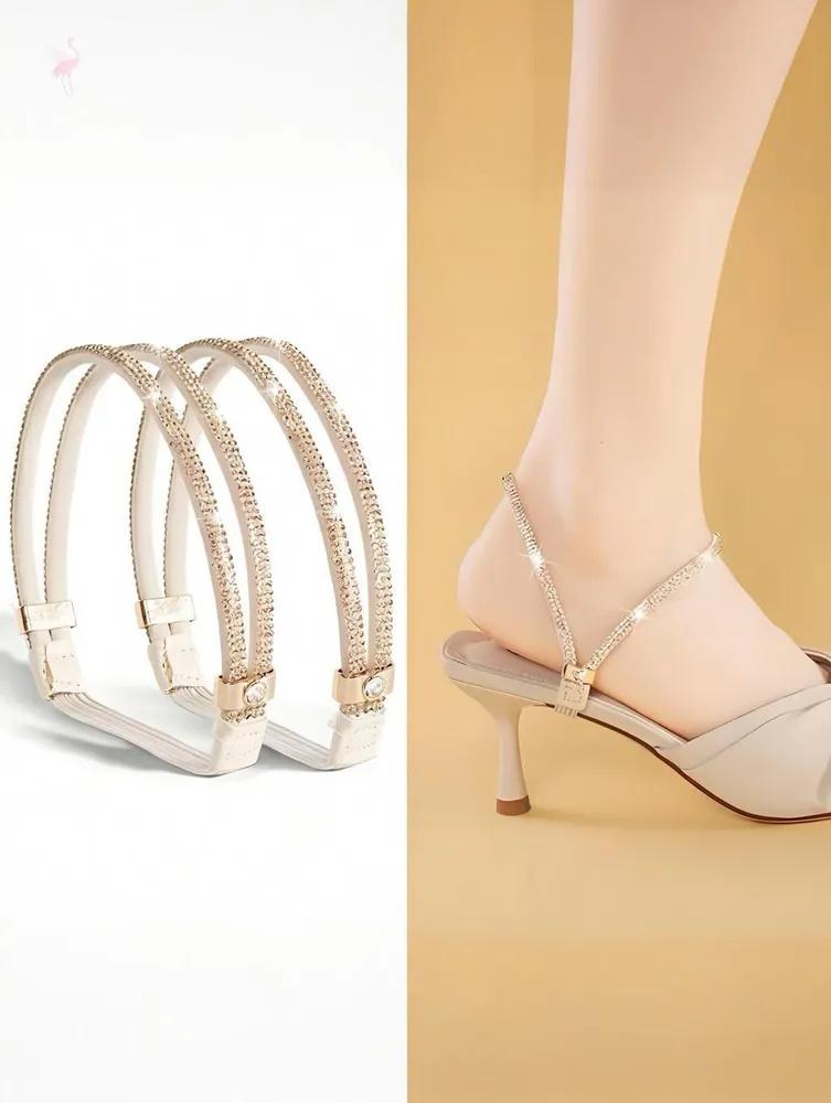 

High Heel - Shoelaces, No Tying Or Installation Required. One Size рожевий колір золота