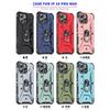 Wholesale Metal Ring Holder Mobile Phone Case 2-in-1 Pc Anti-drop Car Magnetic Attraction Suitable for Apple Mobile Phone Case