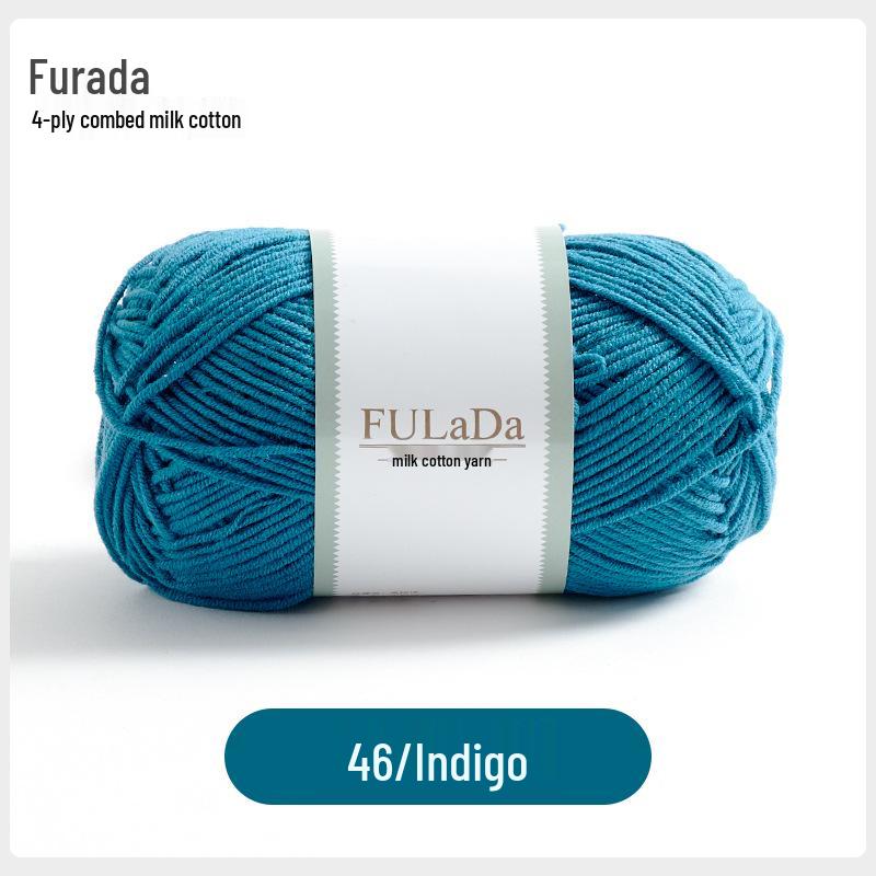 Baby 4-fädig gekämmte Milchbaumwollgarnknäuel zum Handstricken & Häkeln - DIY Puppe, Pullover, Schal Materialpaket