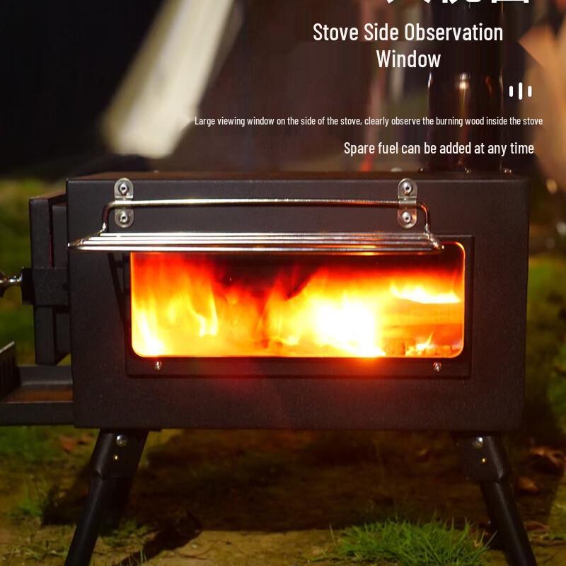 Li Shen Foldable Camping Tent Wood Stove