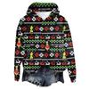 Women's Hooded Long Sleeve Christmas Printed Flannel Top Hooded Sweatshirt