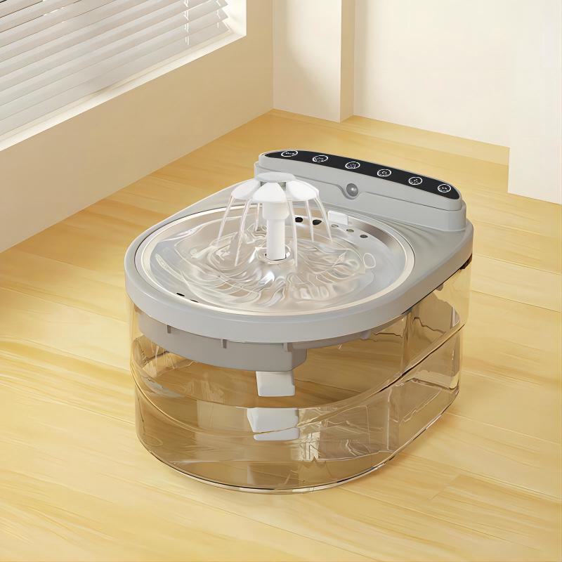 Kabelloser Blumen-Trinkbrunnen für Haustiere mit UV-Sterilisation für Katzen und Hunde