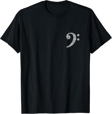 Bass Clef Player T-Shirt   Printed Summer  Tops Streetwear T-shirts Women