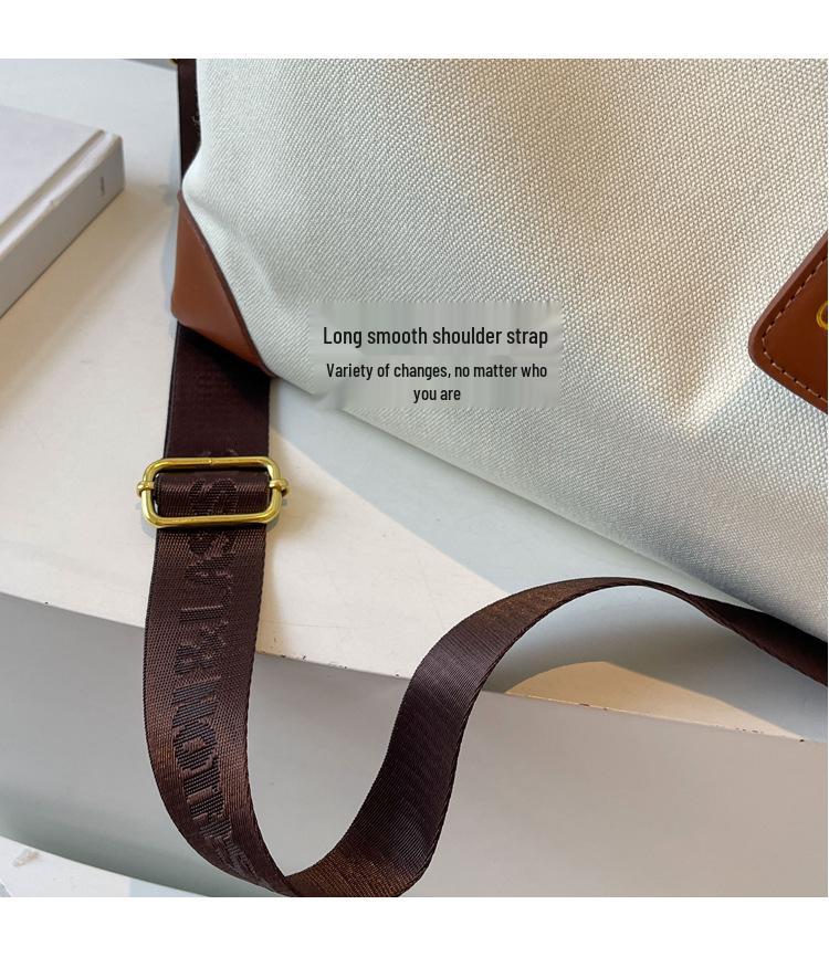 Spacious Canvas Tote Bag: Trendy, Lightweight Gym & Travel Crossbody Bag