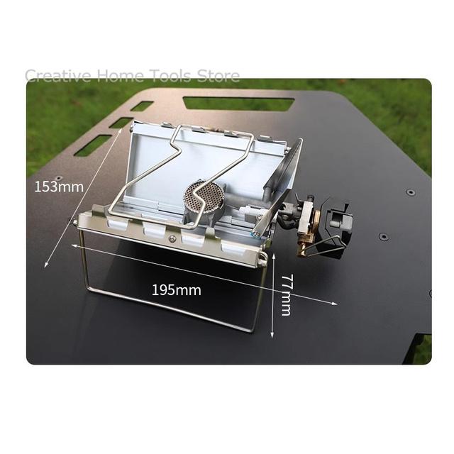 

Складная кассетная плита, портативная уличная газовая плита для кемпинга, легкая плита для пикника и путешествий, ветрозащитная горелка белый