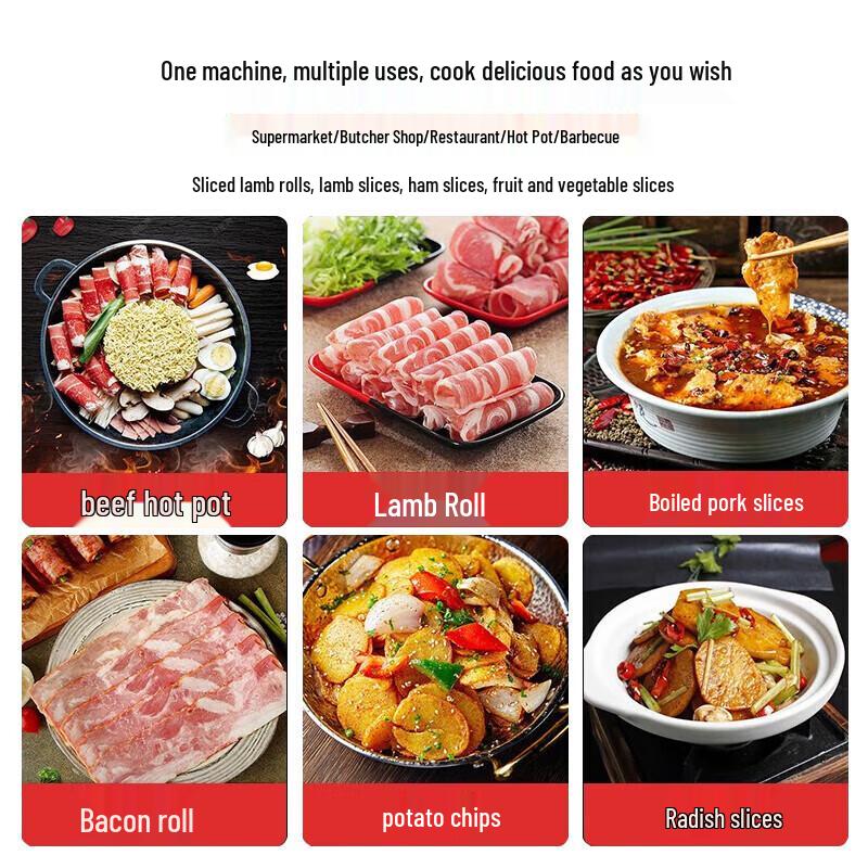 TERUISI Commercial Electric Frozen Meat Slicer