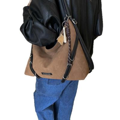 Zaino Multifunzionale da Donna a Tracolla in Camoscio - Grande Capacità, Stile Rilassato per Autunno/Inverno 2025
