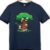 Panda T Shirt Cute Cartoon Animal Tree Graphic Playful Panda Design Tee