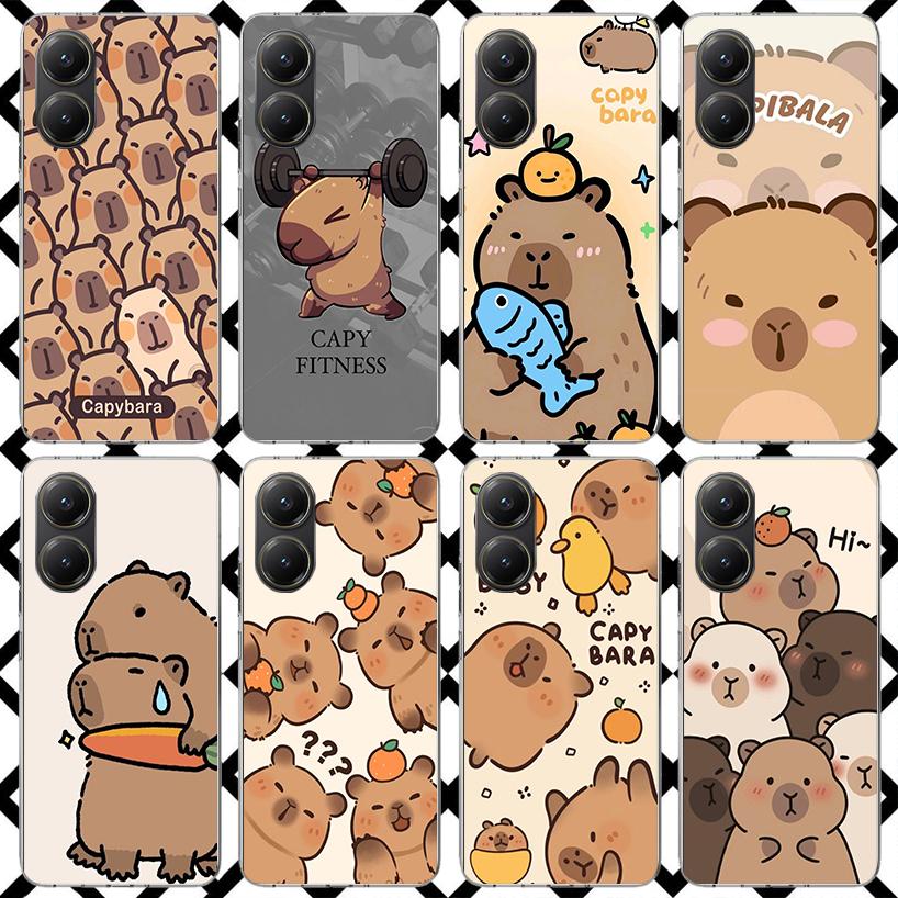 Funny Capybara Cartoon Animal Phone Case for Xiaomi Poco F7 Ultra X7 X6 X5 Pro X4 Gt M8 M7 Redmi 15 15C 13 13C 12 12C Soft Cover