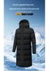 Neue nationale Norm 80 Daunenjacke aus weißer Entendaune: Unisex Kniehoher Winter-Trainingsmantel