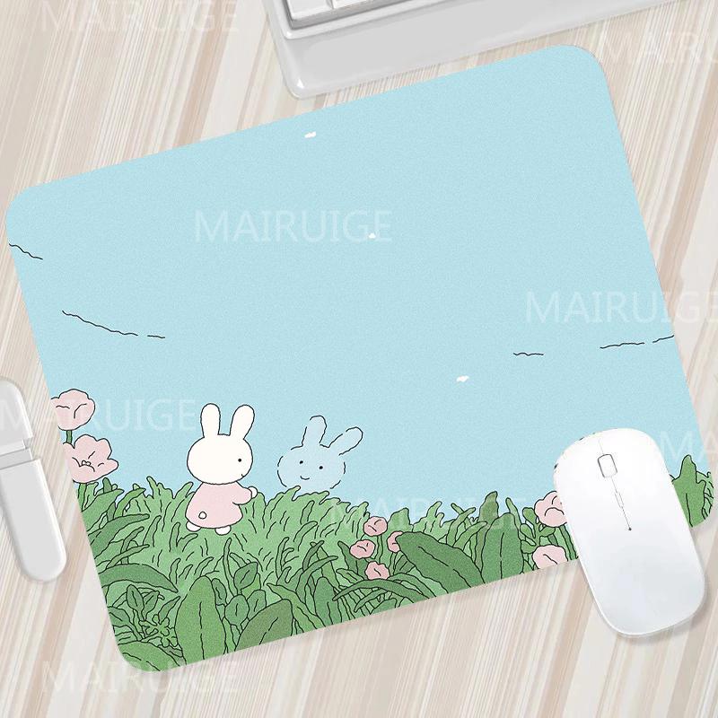 Green Small Mouse Pads Mouse Carpets Cute Desk Mats Kawaii Tulip Gaming Accessories Mouse Mat Gamer Surface for Computer Mouse