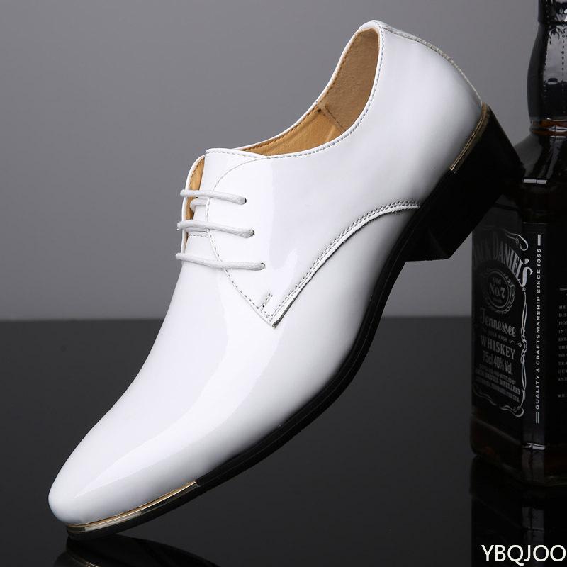 New Men'S Leather Shoes Casual Men Business Shoes Lace Up Dress Footwear Pointed Toe Business Big Size Shoes  Homme
