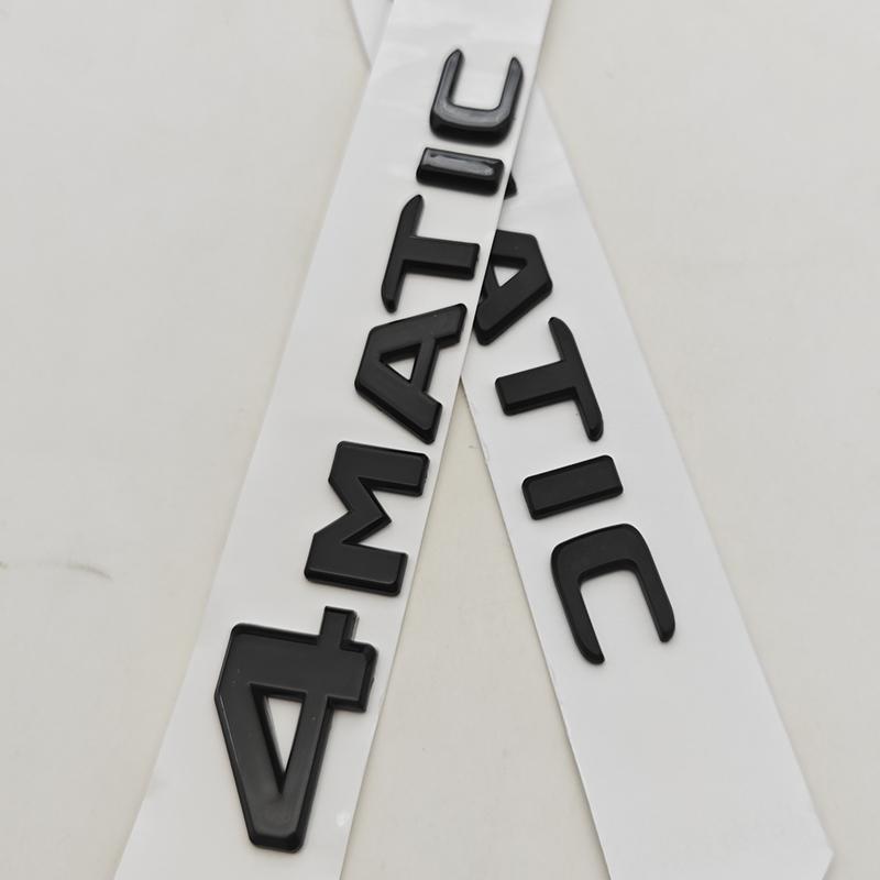 3D ABS Chrome Black Car Letters Logo 4MATIC Emblem Sticker Nameplate Rear Trunk Badge For Mercedes Benz 4MAITC Acciessories