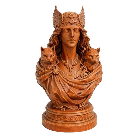 3D Printed Goddess Figurine Nordic Mythology Goddess Ornament with Winged