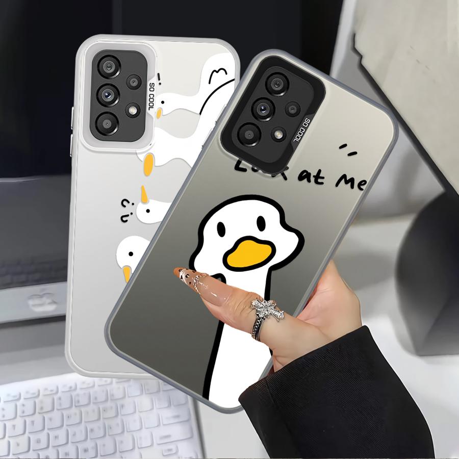 Back Phone Cover Case for Samsung Galaxy A71 A72 A10 A20 A06 A07 A04 A05 A03 A56 A50 A54 A51 A52 Cute Duck