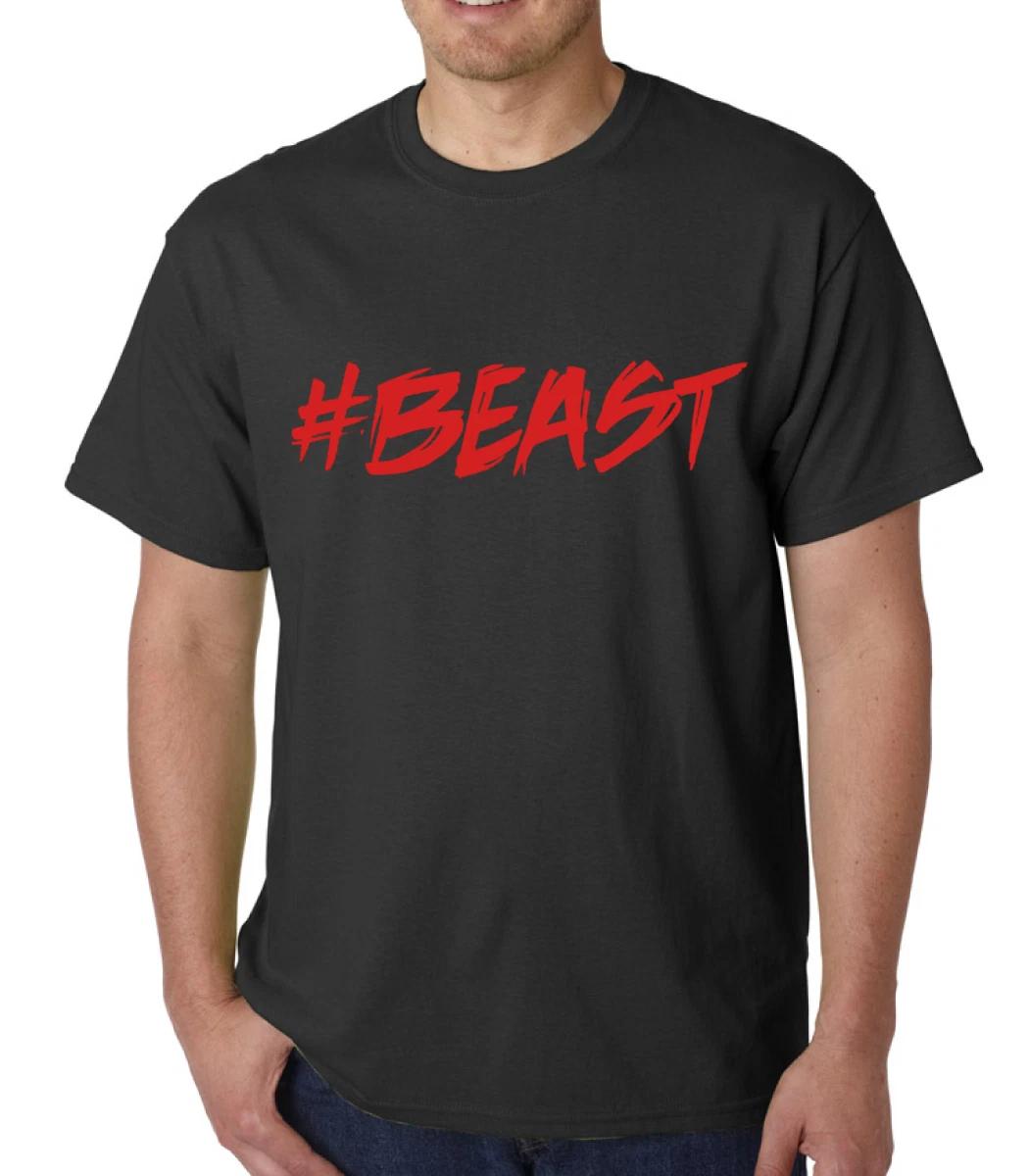 #Beast Shirt Muscles Workout Monster Strong Sayings Mens T-shirt Gift Present XL