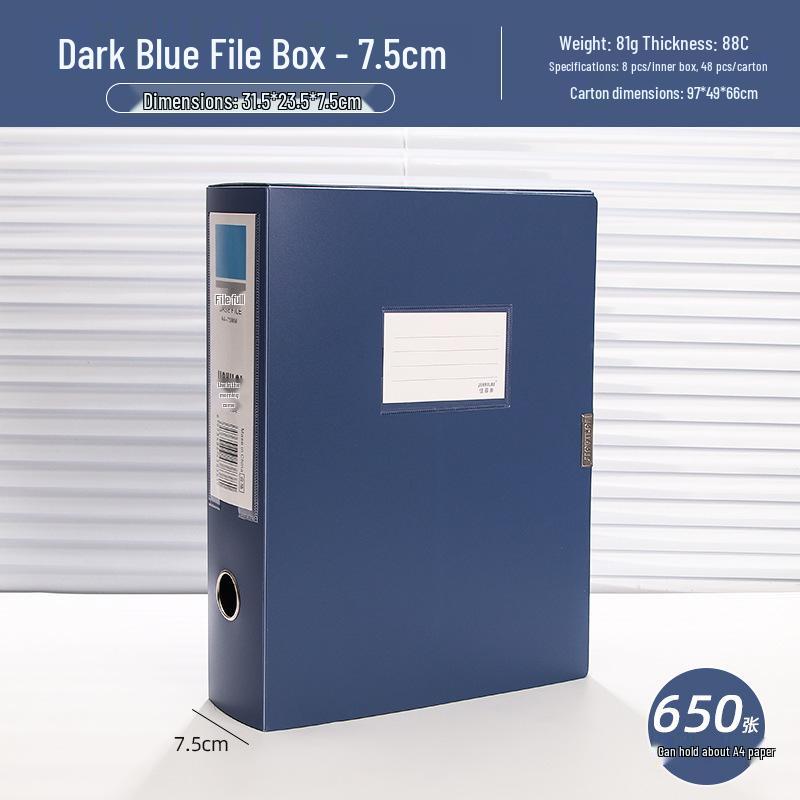 Durable Blue A4 Plastic File Box