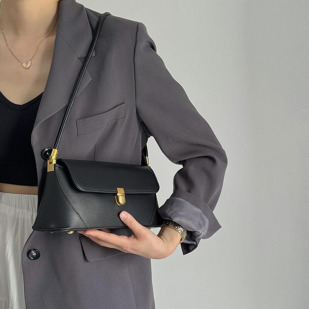 Retro-Nischen-Design-Achseltasche, kombiniert mit hochwertiger texturierter einfarbiger Einzel-Schulter-Handtasche, geeignet für Damen-Multifu