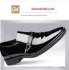 2025 Spring Men's Korean Style Fashion Casual Leather Shoes - Patent Leather Business Shoes